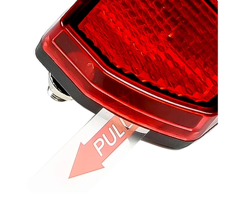 LED-Fahrradrücklicht 3 Lumen, 3 Modi, IPX3, inkl. Batterien, universell