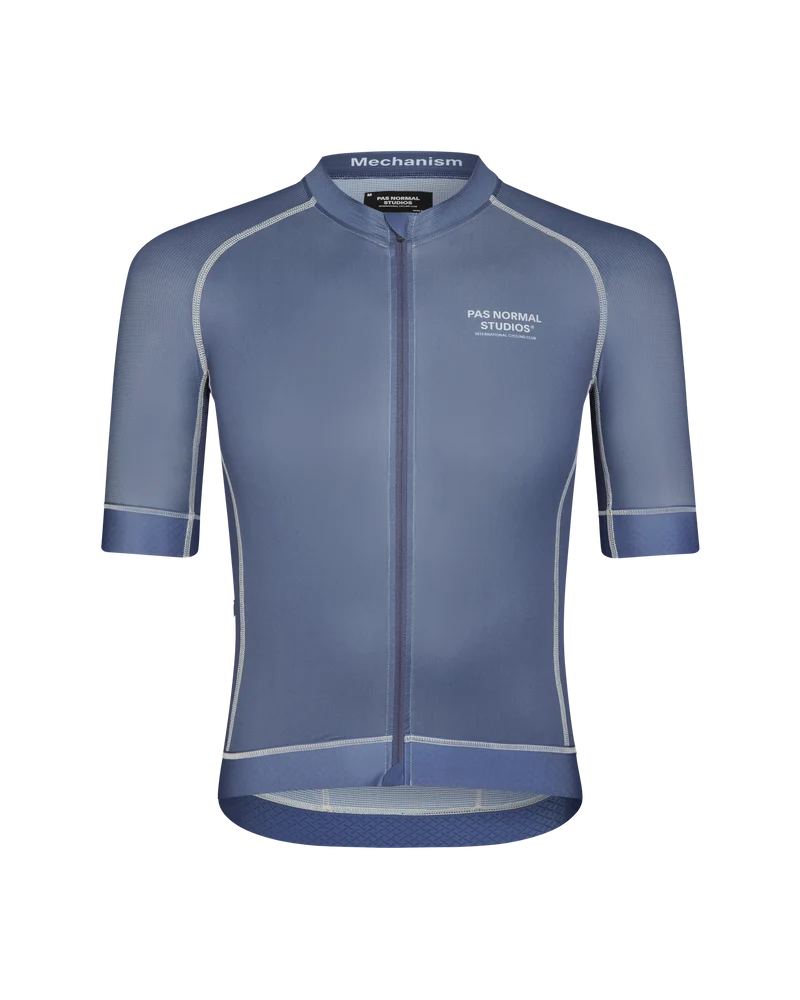 Pas Normal Studios Kurzarm Trikot Mechanism Herren Light Indigo