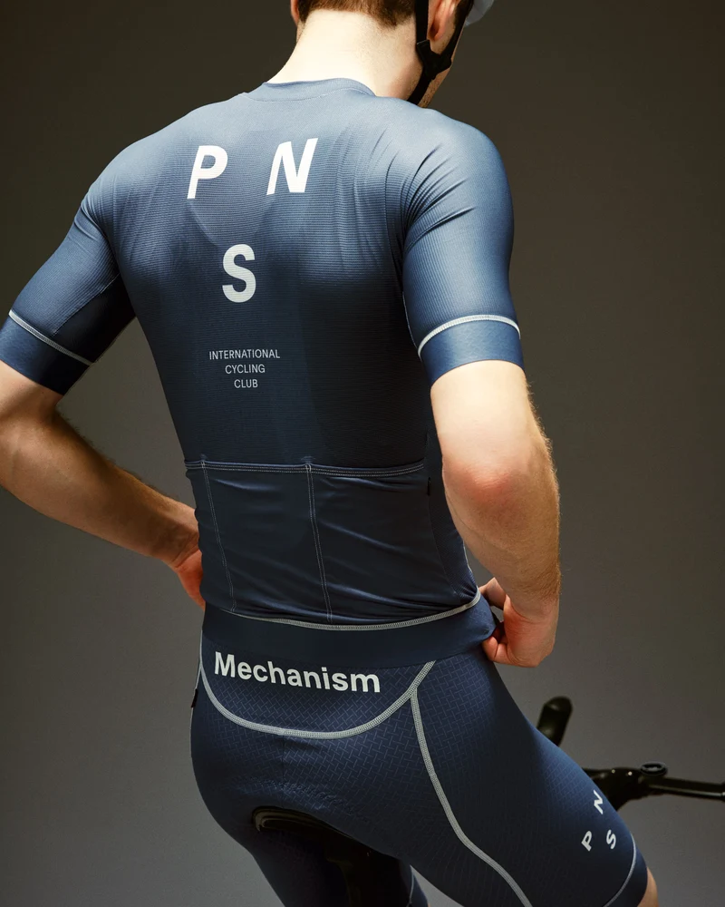 Pas Normal Studios Kurzarm Trikot Mechanism Herren Light Indigo