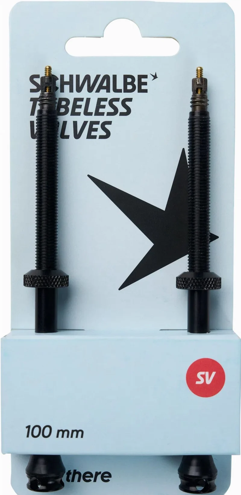 Schwalbe Tubeless-Ventil SV Clik Valve 100 mm, schwarz, Aluminium, 2 Stück schwarz
