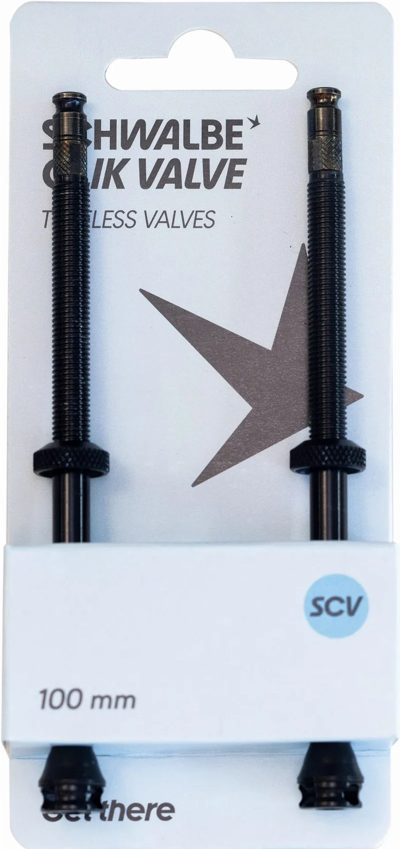 Schwalbe Tubeless-Ventil SCV Clik Valve 100 mm, schwarz, Aluminium, 2 Stück schwarz