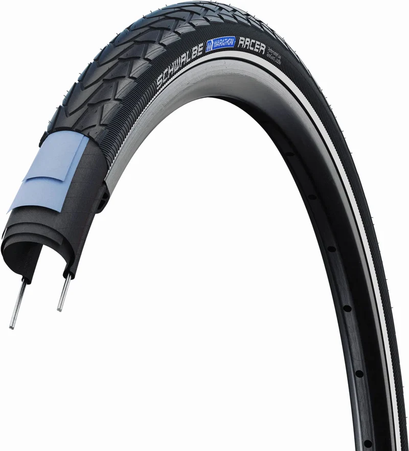 Schwalbe Marathon Racer RaceGuard, Standard, Tube Drahtreifen 28", Addix Green black/reflex