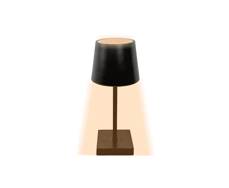Schwarze dimmbare LED-Tischleuchte mit wiederaufladbarem Akku und Touch-Funktion