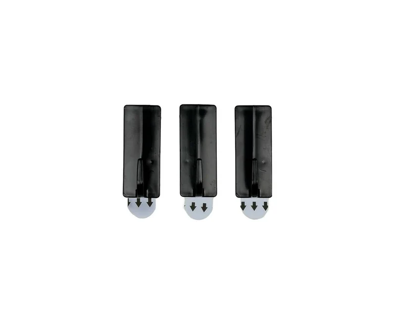 Schwarze 5x2cm selbstklebende Haken 3 Stk., wiederverwendbar für leichte Gegenstände