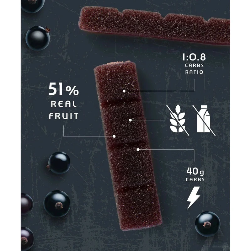 Energiegummis Amacx Turbo Fruit Chew Schwarze Johannisbeere Box 12stk Lila
