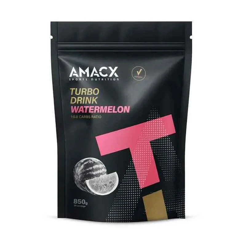 Energiegetränk-Pulver Amacx Turbo Drink Wassermelone 850g Rosa