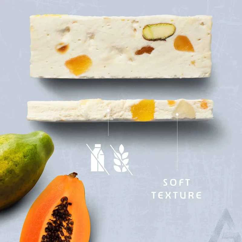 Energieriegel Amacx Energy Nougat Papaya Box 12stk Blau