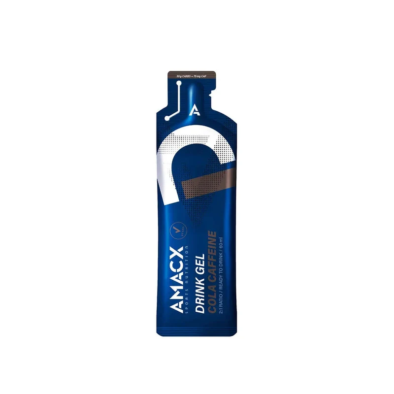 Trink-Energiegel Amacx Drink Gel Cola Koffein Box 12stk Blau