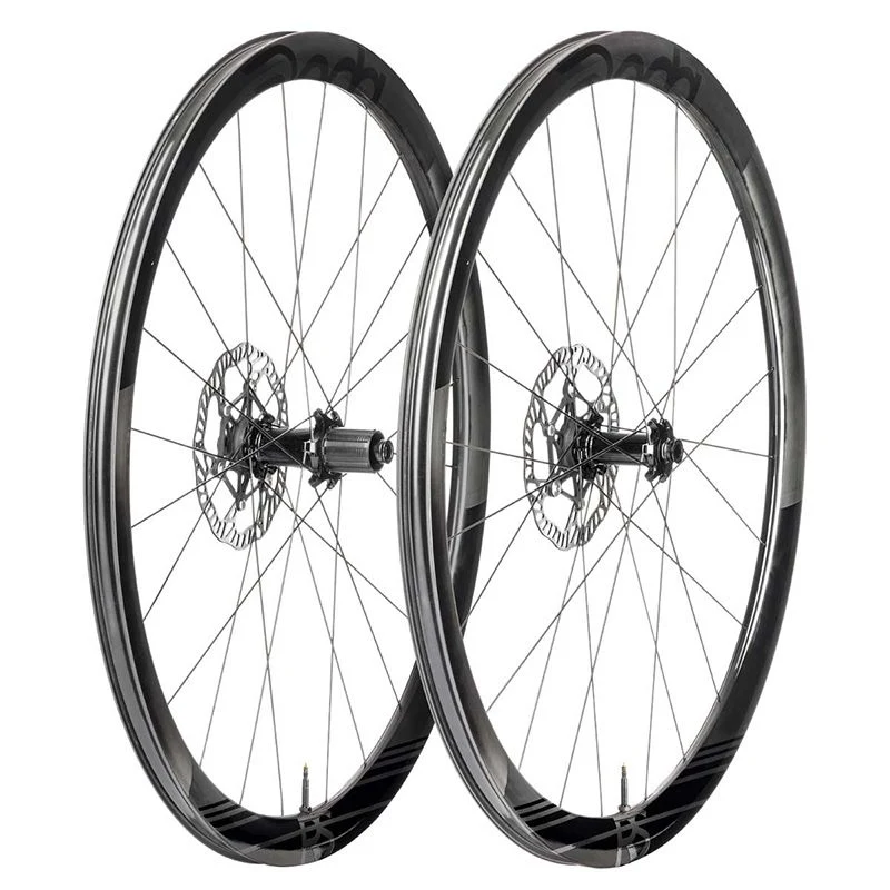 Laufradsatz Deda RS4DB Scheibenbremse Center Lock Tubeless Ready Reifen Shimano HG11 Carbon POB Schwarz