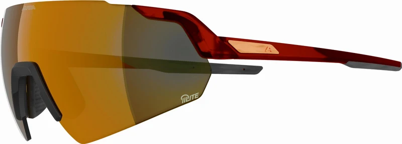 Alpina Turbo Air Q-Lite Sportbrille red transparent matt/mirror gold one size