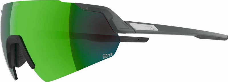 Alpina Turbo Air Q-Lite Sportbrille midnight-grey matt/mirror green one size