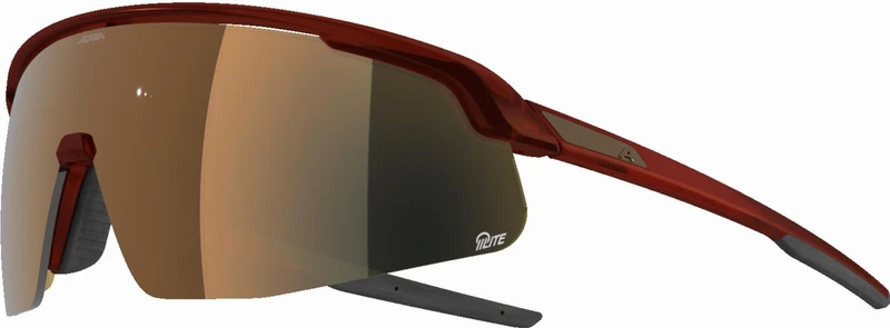 Alpina Turbo Pro S Q-Lite Sportbrille red transparent matt/mirror gold one size