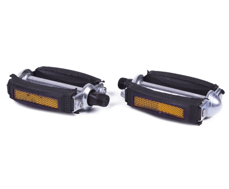 Fahrradpedal-Set 75x125x30 mm mit Reflektoren für sicheres Abendradeln