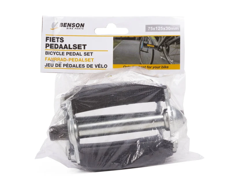 Fahrradpedal-Set 75x125x30 mm mit Reflektoren für sicheres Abendradeln