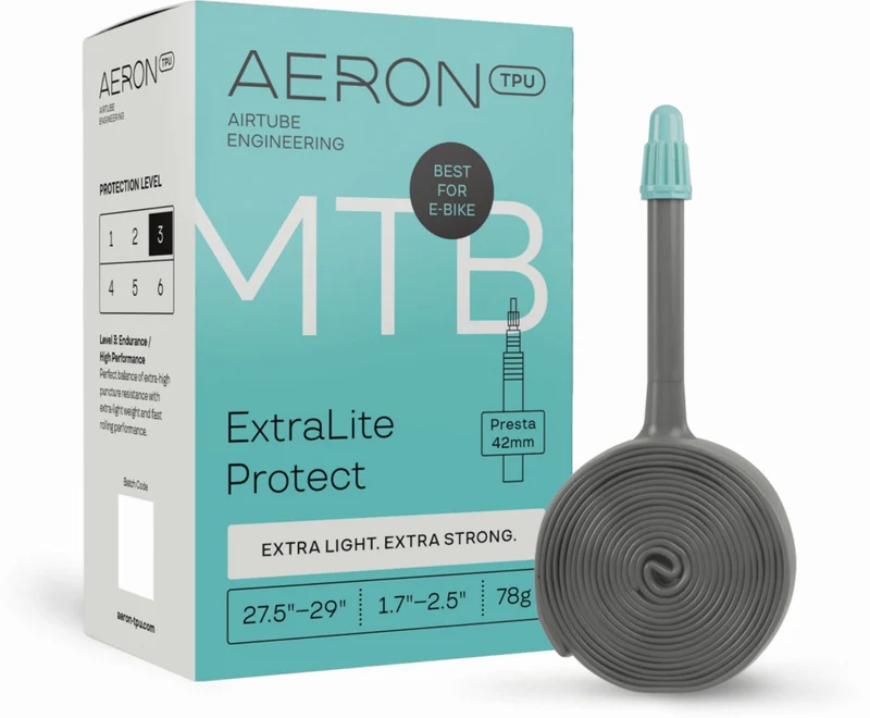 Aeron/TPU MTB - ExtraLite Protect 1,7–2,5" Schlauch 27,5"-29" black Ventil SV 42 mm
