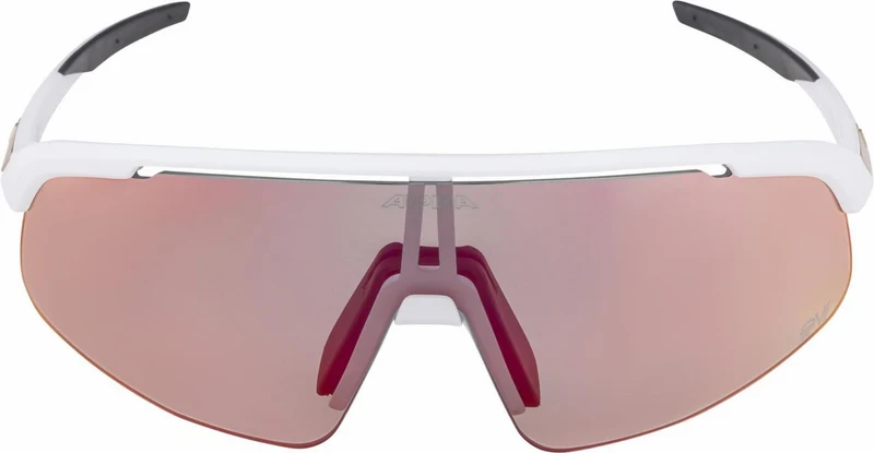 Alpina Turbo Pro S QV Sportbrille white matt/mirror rainbow one size