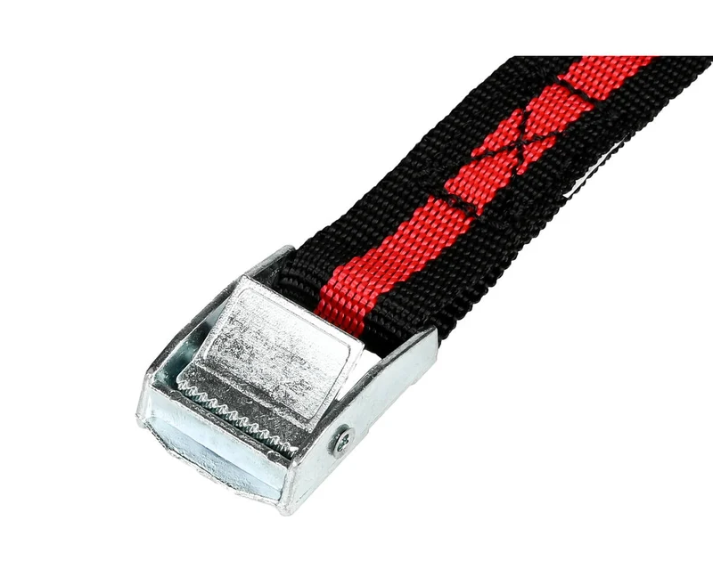 Spanngurt-Set 2,5 m x 25 mm Schwarz/Rot, 200 kg Bruchlast, 2-teilig