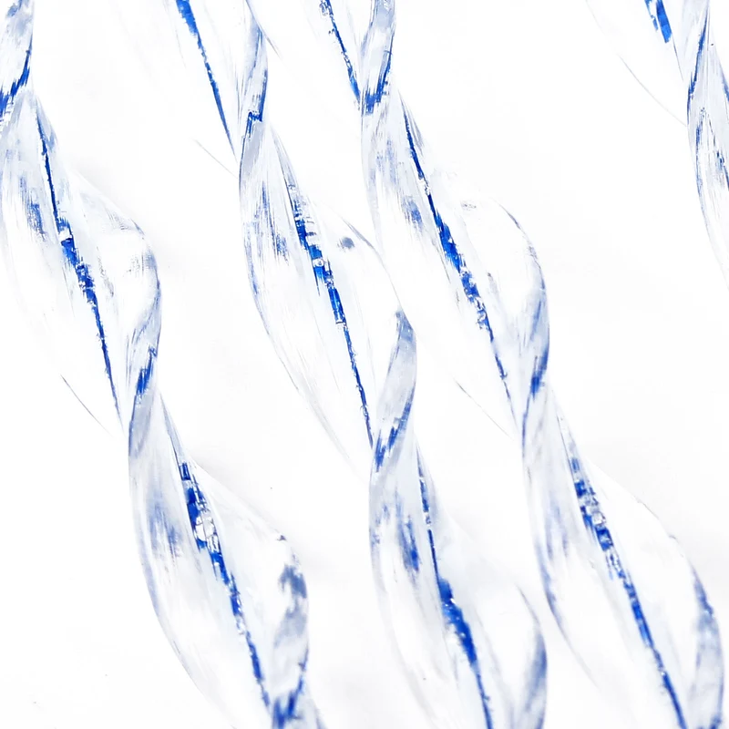 Vorhang Sara, 100% PVC, 60x190 cm, weiß/blau