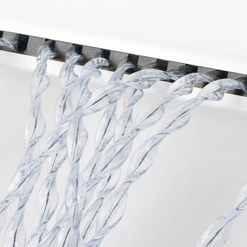 Vorhang Sara, 100% PVC, 60x190 cm, weiß/schwarz