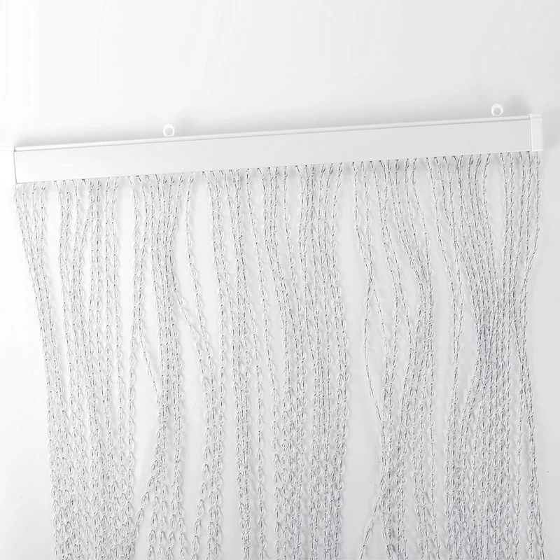 Vorhang Sara, 100% PVC, 60x190 cm, weiß/schwarz