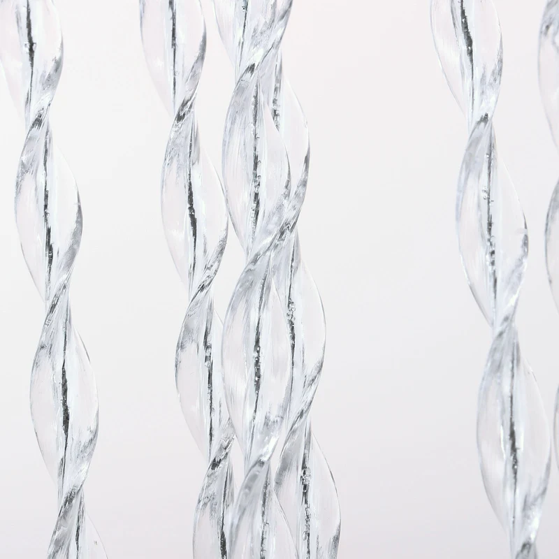 Vorhang Sara, 100% PVC, 60x190 cm, weiß/schwarz