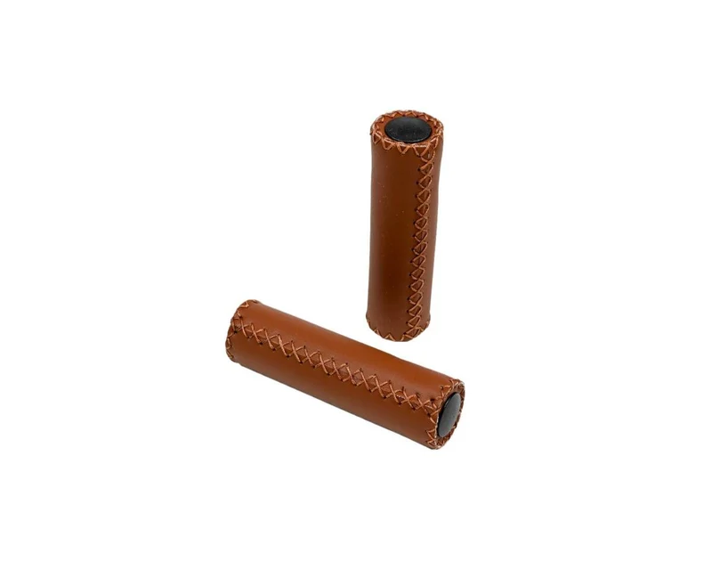 Fahrradgriffe 125 mm Cognac - Luxuriöser Griff & Vibrationsdämpfung für Radtouren