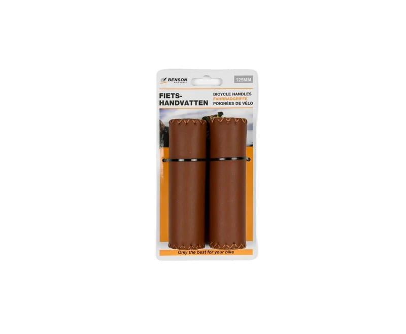 Fahrradgriffe 125 mm Cognac - Luxuriöser Griff & Vibrationsdämpfung für Radtouren