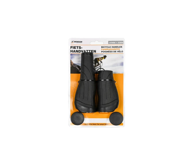 Fahrradgriffe 95/140mm - TPE+PP, Ø22,2mm, inkl. 2 Lenkerstopfen
