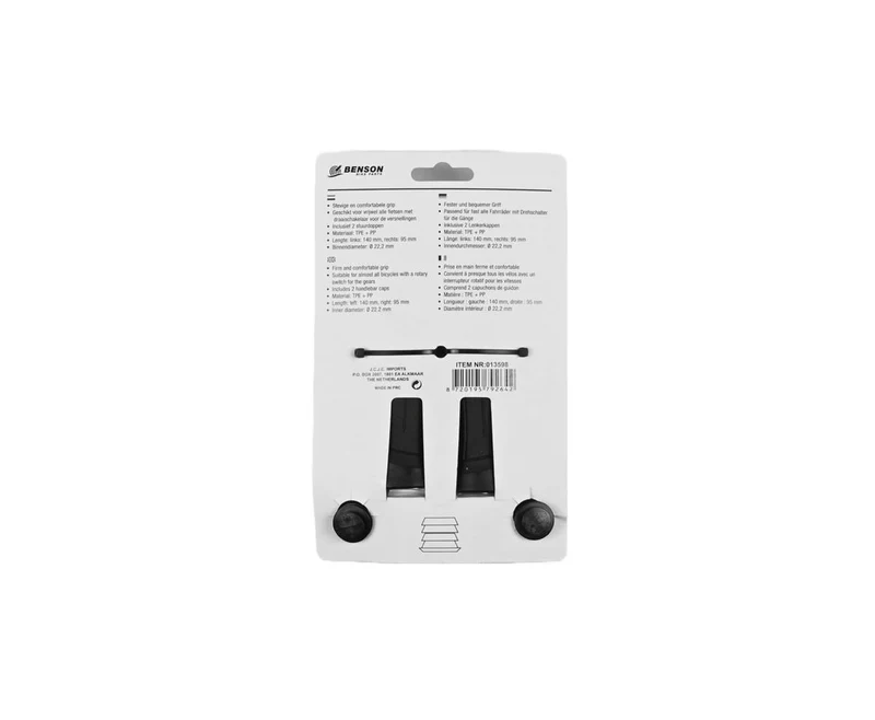Fahrradgriffe 95/140mm - TPE+PP, Ø22,2mm, inkl. 2 Lenkerstopfen