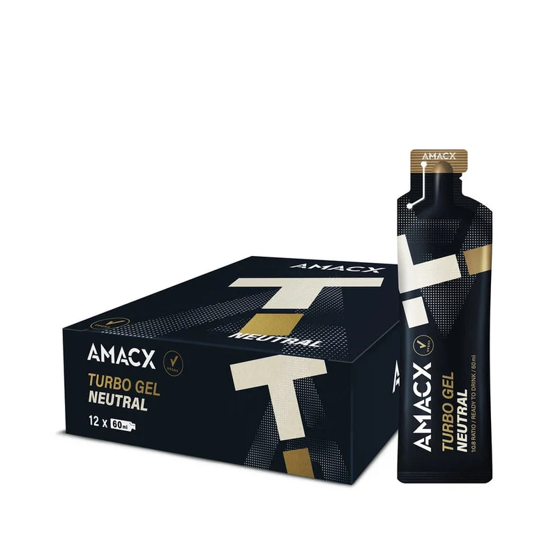 Energiegele Amacx Turbo Gel Neutral Box 12stk Schwarz