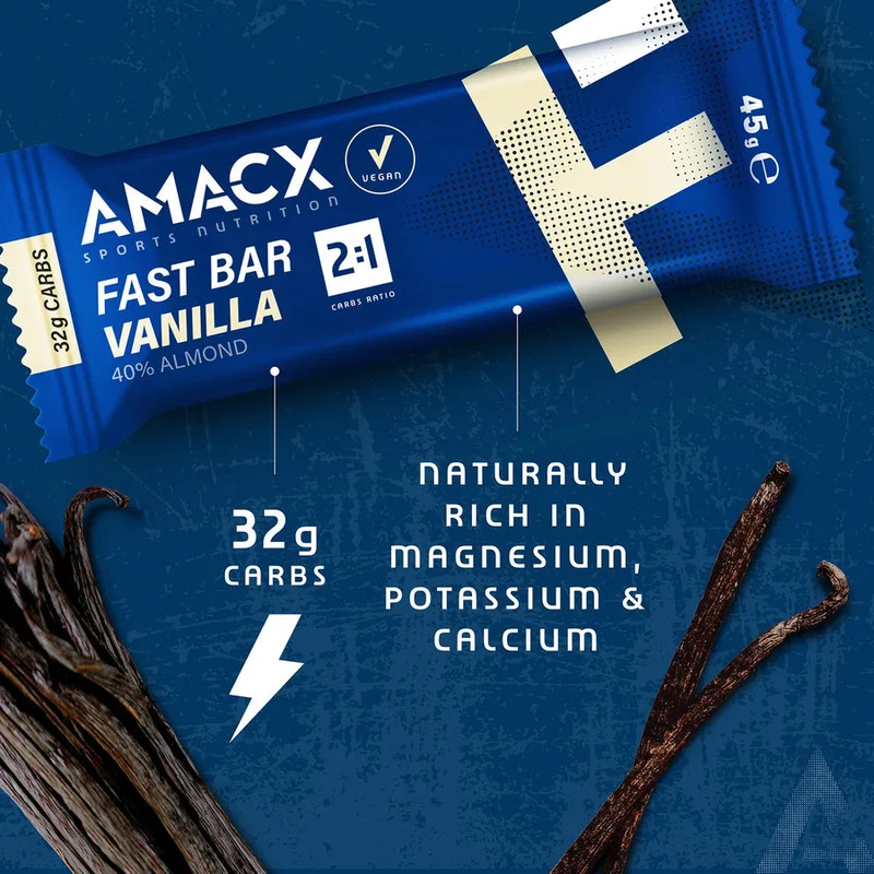 Energieriegel Amacx Fast Bar Vanille Box 12stk Blau