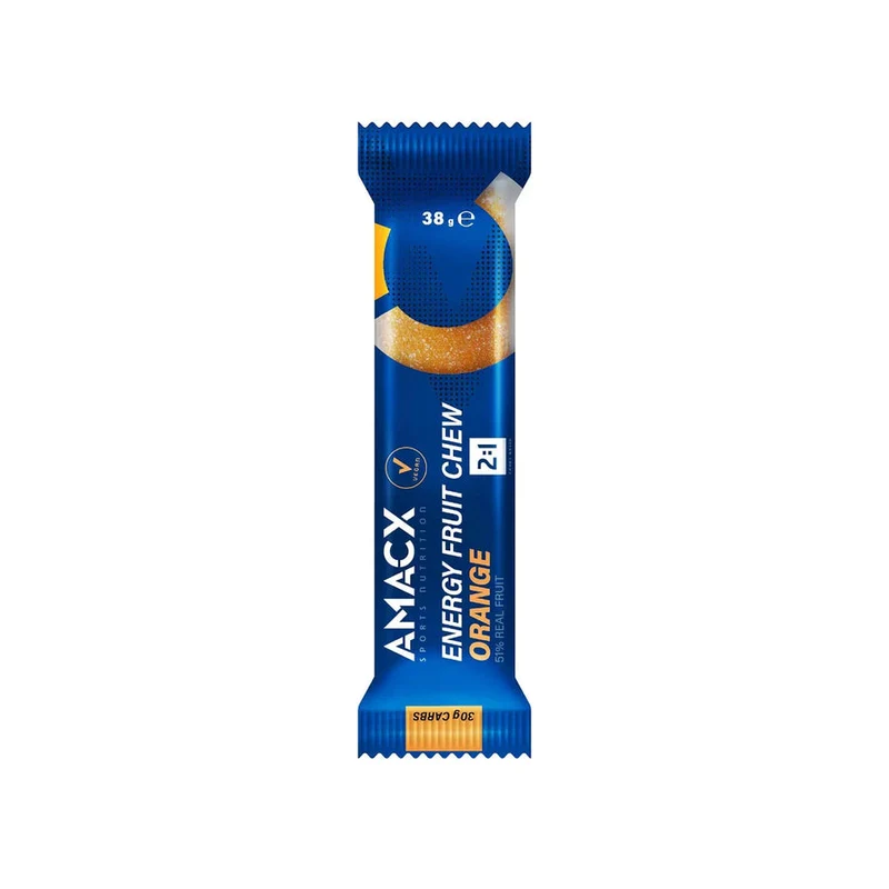 Energiegummis Amacx Energy Fruit Chew Orange Box 12stk Blau