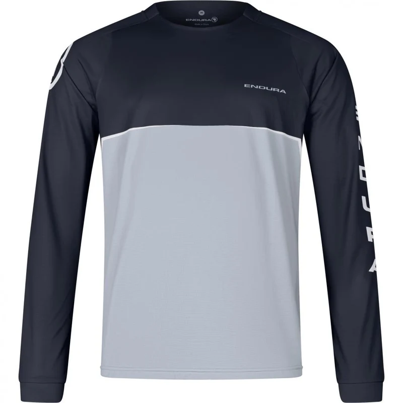 Endura SingleTrack Core Printed MTB Langarmshirt schwarz Größe L