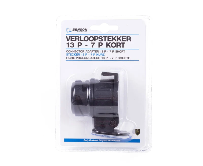 Kompakter 13- auf 7-poliger Steckeradapter, ideal für Anhänger