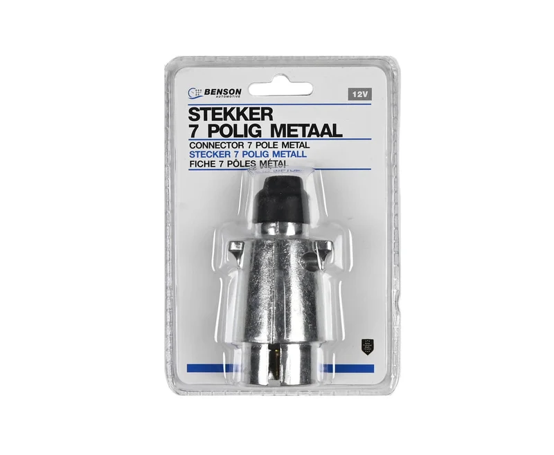7-poliger 12V Metallstecker für Anhänger und Wohnwagen