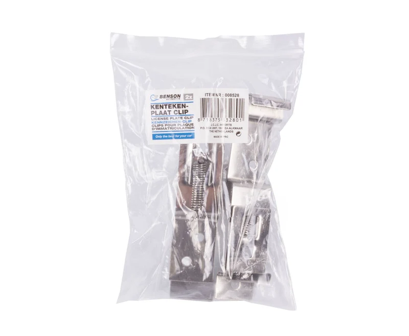 Edelstahl-Kennzeichenhalter-Set 2-tlg. für Autos und Anhänger