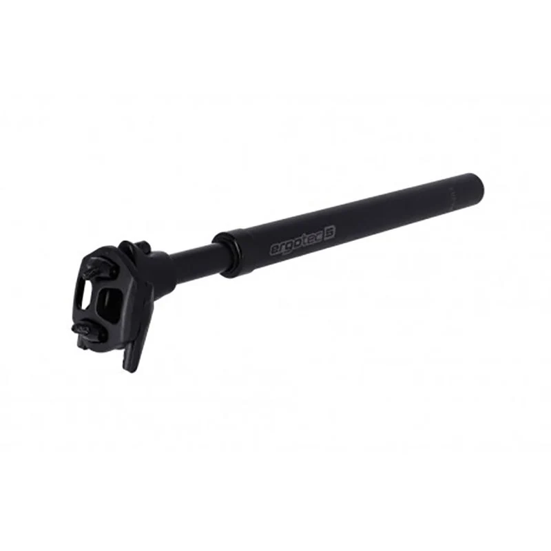 Gefederte Sattelstütze Ergotec SP-10.0 Vario 350mm 45mm 15mm Versatz Aluminium Schwarz