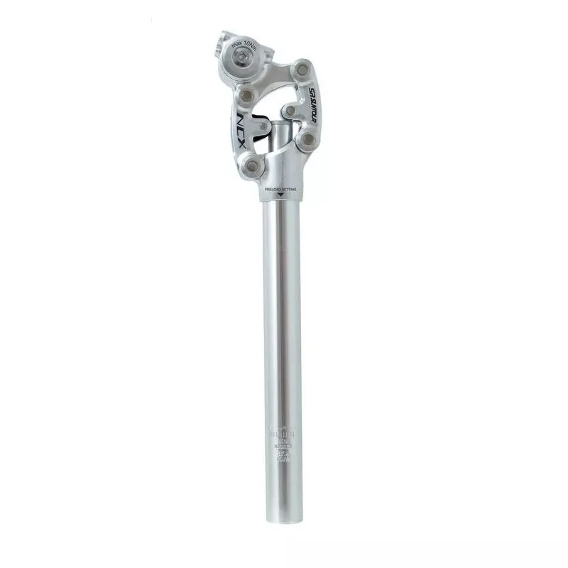 Gefederte Sattelstütze Suntour SP12 Ncx 350mm 50mm Aluminium Silber