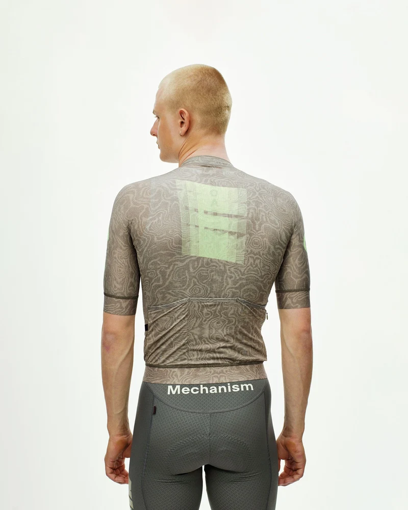 Pas Normal Studios Kurzarm Trikot Mechanism Logo Herren AOP RTN Earth
