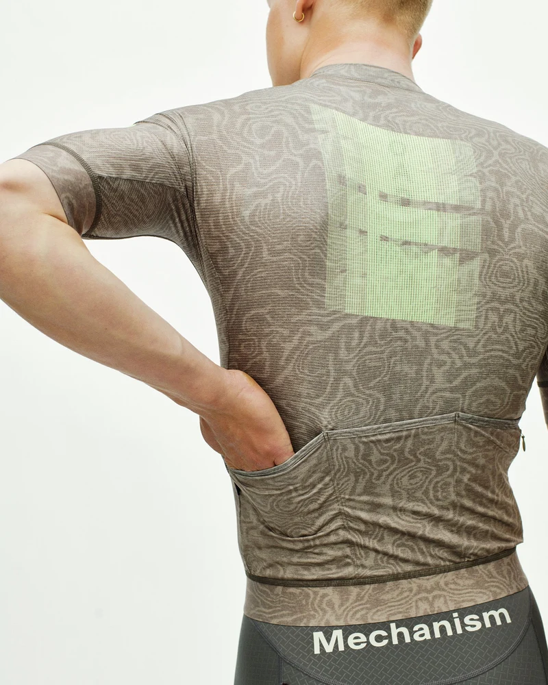 Pas Normal Studios Kurzarm Trikot Mechanism Logo Herren AOP RTN Earth