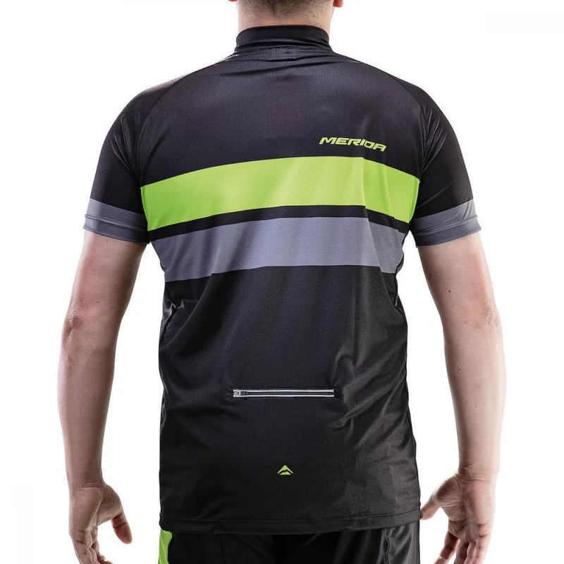 Retoure: Trikot ACTIVE STRIPE Herren schwarz/grün, MERIDA Größe: M, Farbe: Schwarz/grün