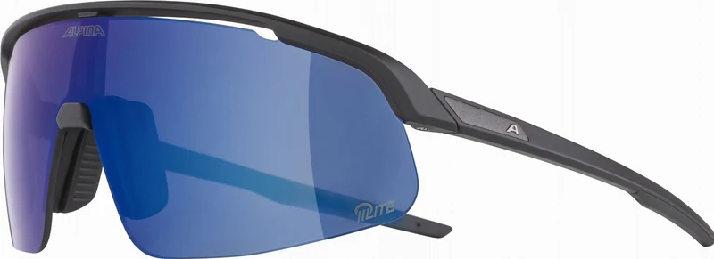 Alpina Turbo Pro S Q-Lite Sportbrille black matt/mirror blue one size