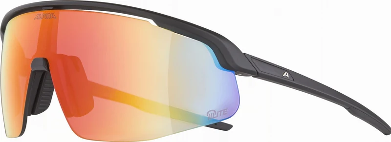 Alpina Turbo Pro Q-Lite Sportbrille black matt/mirror red one size