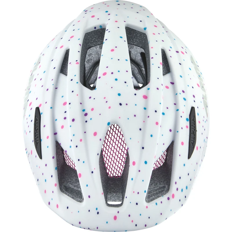 Alpina Pico Flash Kinder-Helm white polka dots gloss 50-55 cm