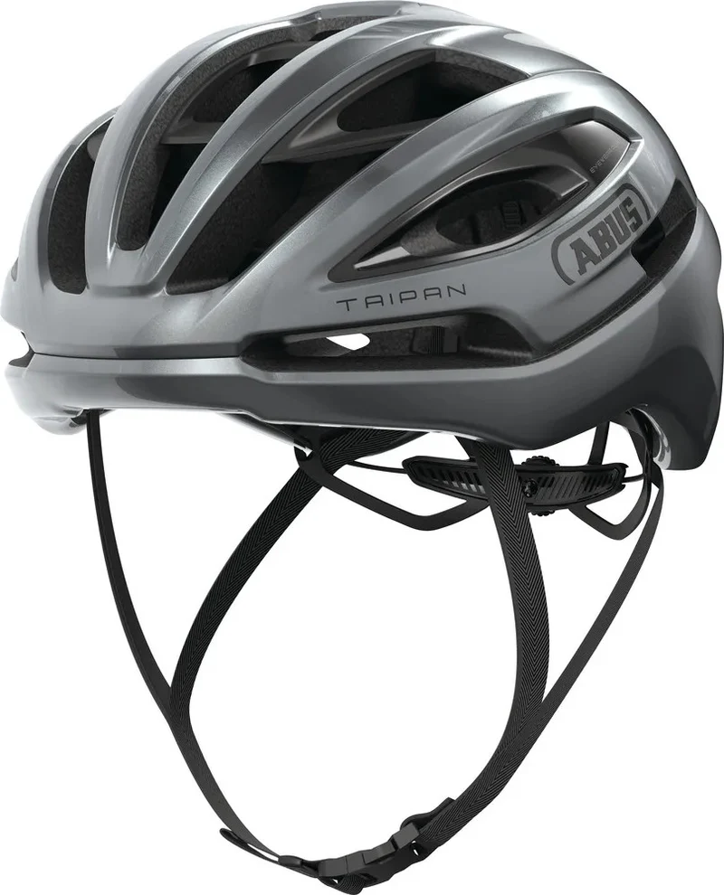 Abus Taipan Rennradhelm Graphite Silver