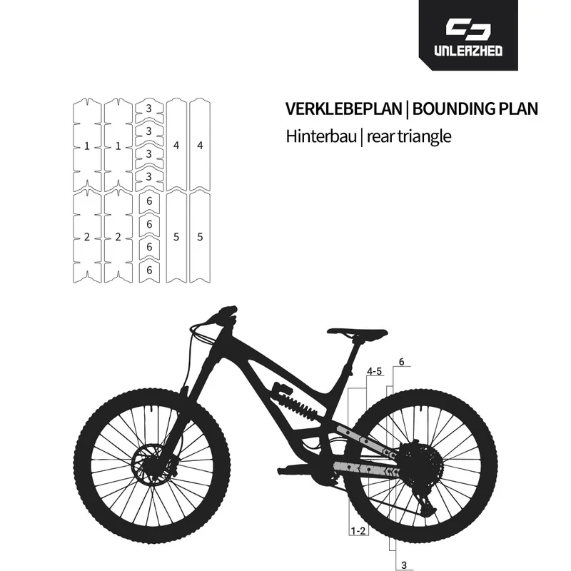 Unleazhed E-Bike Rahmenschutzfolie clear matt XXL