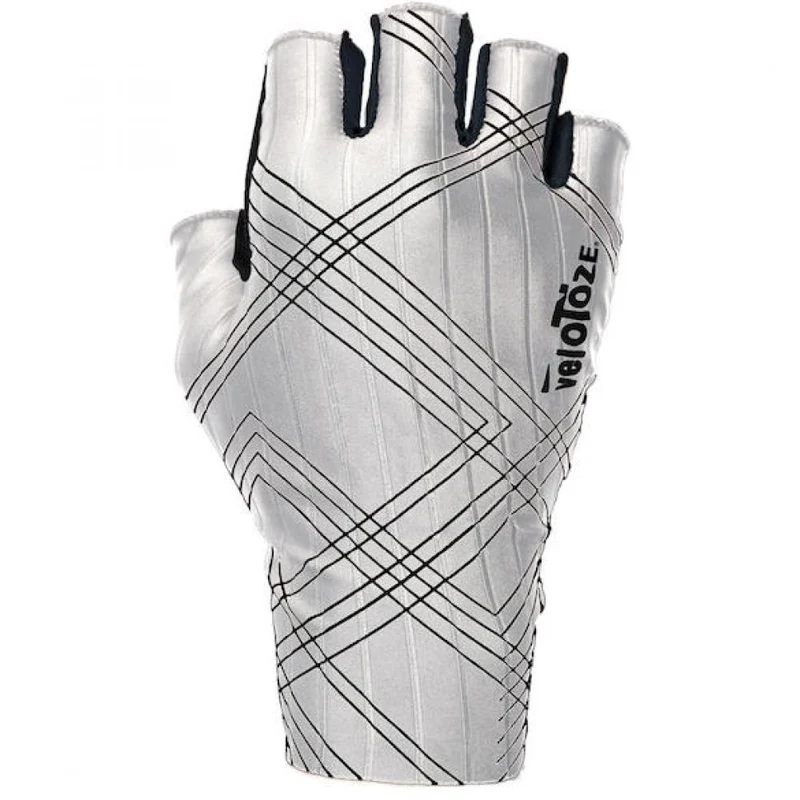 VeloToze Handschuhe Aero weiß L Weiß - aerodynamische Rennrad-Handschuhe mit Komfortpolsterung