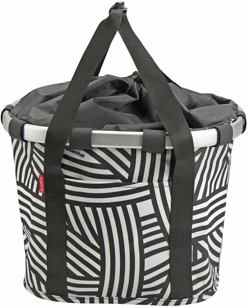 KLICKfix Bikebasket Lenkertasche mit Aluminumrahmen Zebra