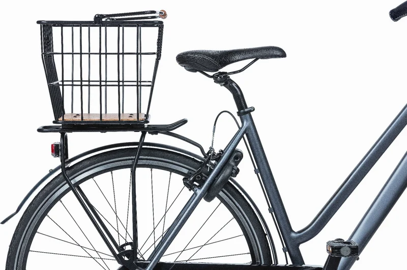 Basil Nordland Mik Vorderradkorb/Hinterradkorb schwarz/natur braun 23 L
