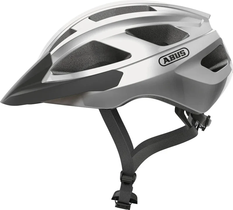 Abus Macator Rennradhelm Gleam Silver